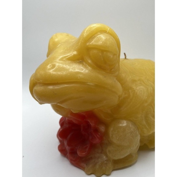 Vintage Red & Yellow Frog Candle by "Out of the Ordinary" Chicago UNIQUE Large - Picture 5 of 8